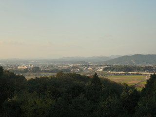 明智光秀ゆかりの地、明智長山城の本丸跡展望台からの眺め　20年大河の参考に