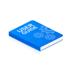 Concept User guide book for web page, banner, social media. Vector illustration