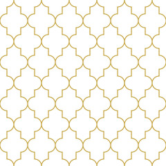 Oriental style quatrefoil ornament. Seamless vector pattern