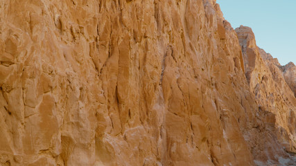 Egypt texture colored canyon in Sunny weather.