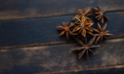 star anise star anise on a wooden table
