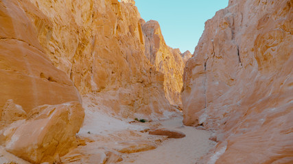 Egypt texture colored canyon in Sunny weather.