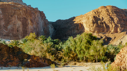 Egypt texture colored canyon in Sunny weather.