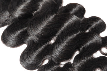 body wavy black human hair weaves extensions bundles