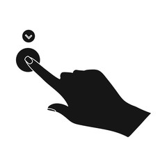 Isolated object of touchscreen and hand logo. Set of touchscreen and touch vector icon for stock.