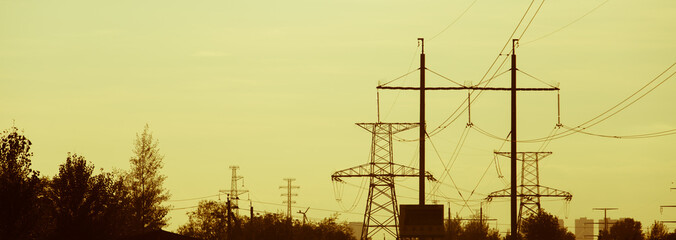 power electric line and transmission tower