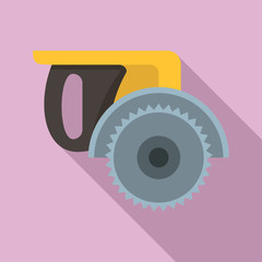 Miter saw icon. Flat illustration of miter saw vector icon for web design