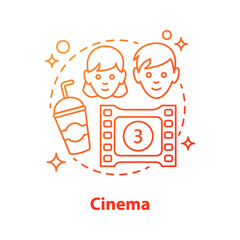 Cinema date concept icon