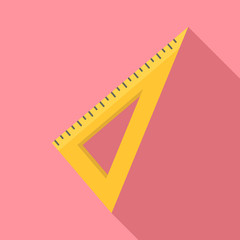 Angle ruler icon. Flat illustration of angle ruler vector icon for web design