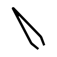 Eyebrow tweezers glyph icon