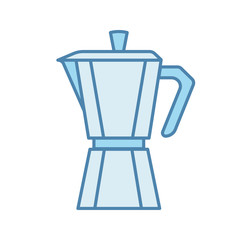Stove top coffee maker color icon
