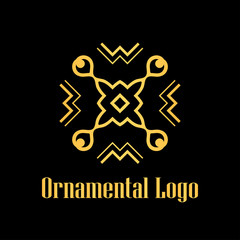 Art Deco Golden Logo