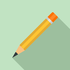 Construction pencil icon. Flat illustration of construction pencil vector icon for web design