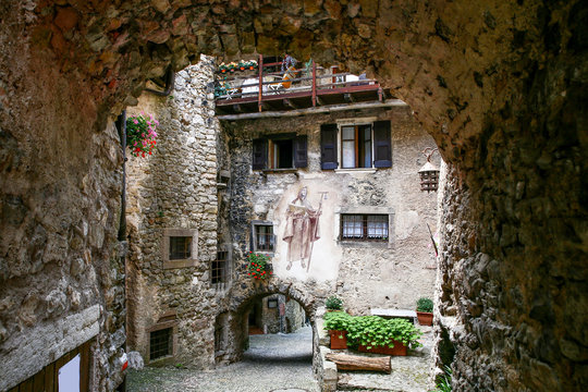 medieval village, canale di tenno, trentino, Italy