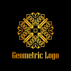 Art Deco Golden Logo