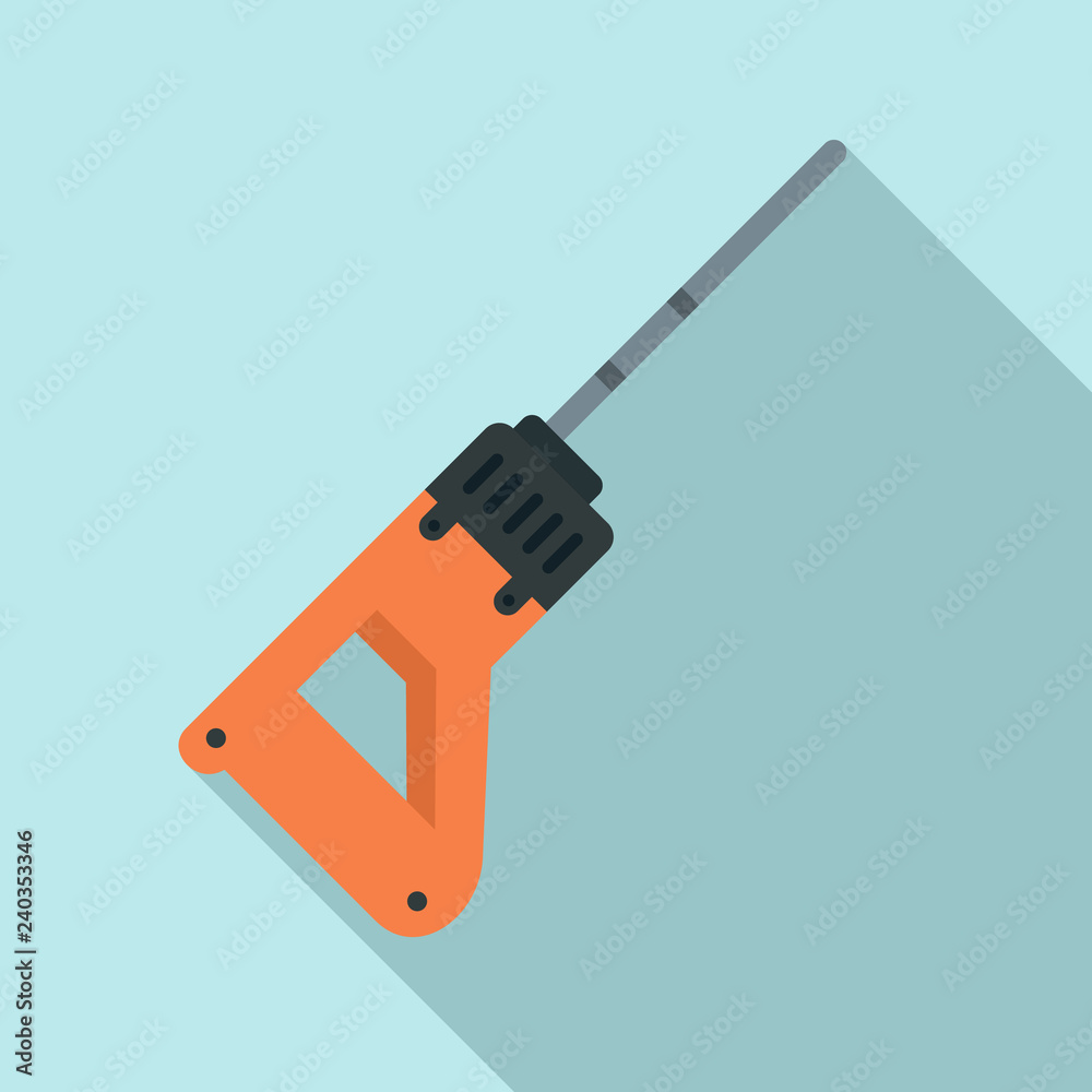 Wall mural rock drill icon. flat illustration of rock drill vector icon for web design