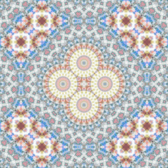 Seamless abstract pattern kaleidoscopic mosaic ornamental print