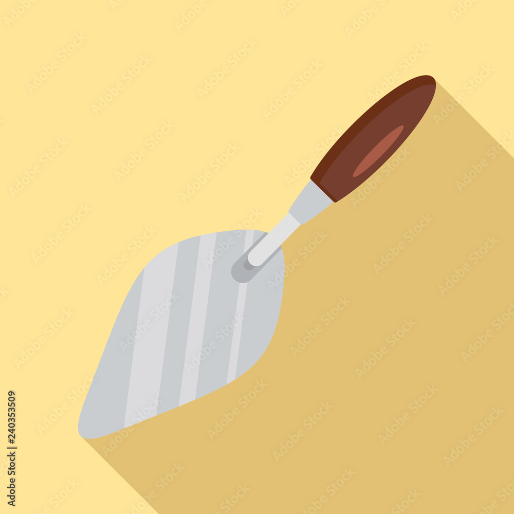 Poster trowel tool icon. flat illustration of trowel tool vector icon for web design