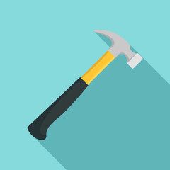 House hammer icon. Flat illustration of house hammer vector icon for web design