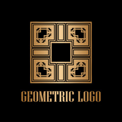 Art Deco Golden Logo