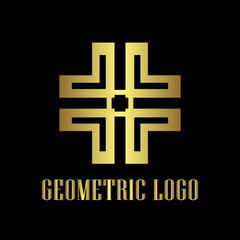 Obraz premium Art Deco Golden Logo