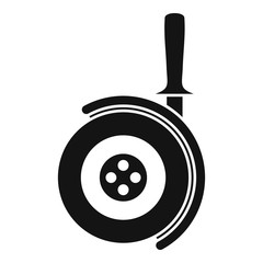 Angle cut machine icon. Simple illustration of angle cut machine vector icon for web design isolated on white background