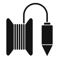 Gravity line tool icon. Simple illustration of gravity line tool vector icon for web design isolated on white background