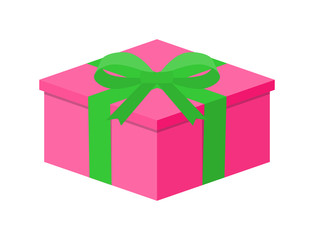 Pink gift icon