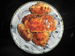  fried chicken chops with cheese