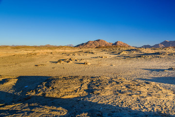 Mountains in arabian desert not far from the Hurghada city, Egypt