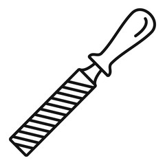 Rasp file tool icon. Outline rasp file tool vector icon for web design isolated on white background