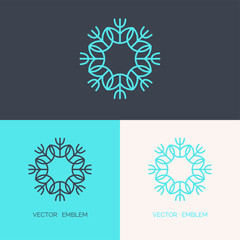 Simple and stylish monogram design template