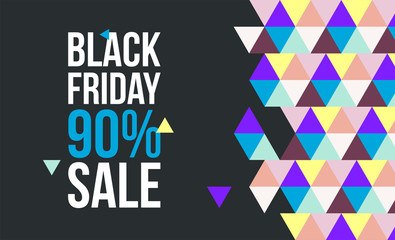 Trendy promo banner for black friday sale