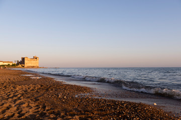 beautiful sea of Lazio on a sunny summer day