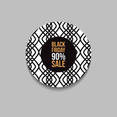 Sale labels on paper with round pattern.