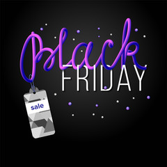 Trendy promo banner for black friday sale