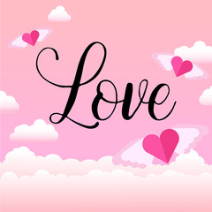 beautiful hearts art illustration