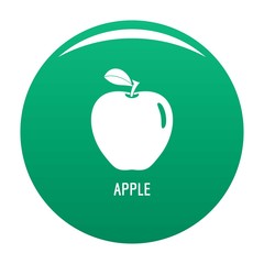 Apple icon. Simple illustration of apple vector icon for any design green