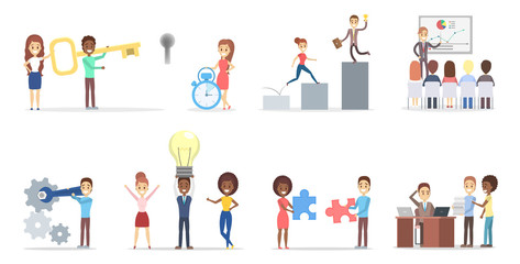 Fototapeta premium Business people concept set. Idea of strategy
