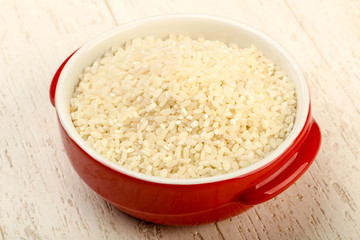 Raw rice heap