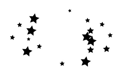 Abstract Background with Many Random Falling Golden Stars Confetti .