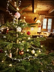  Ambiance No&euml;l Chalet Montagne Chaleureux F&ecirc;tes Neige Famille