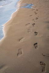 footprints in the sand
