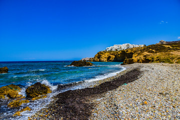 Fototapeta na wymiar Amazing view of the coassline of the island Naxos in Greece