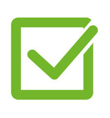 Yes check marks vector illustration green check mark on white background