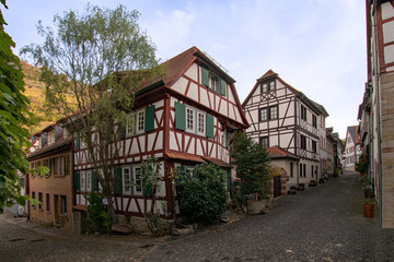 Fototapeta na wymiar In der Altstadt von Heppenheim an der Bergstraße, Hessen, Deutschland 