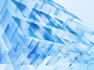 Blue and white abstract technology cubes background in modern style