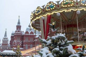 Red Square decorated for the new year