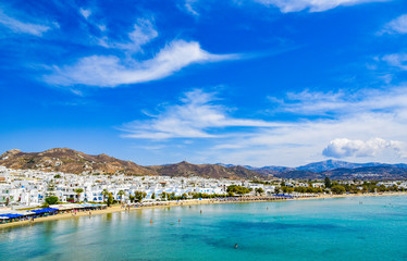 Amazing view of the coassline of the island Naxos in Greece - obrazy, fototapety, plakaty