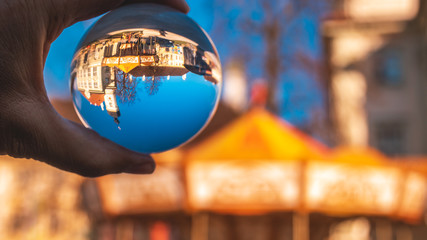 Crystal ball architecture shot at Altoetting-Bavaria-Germany